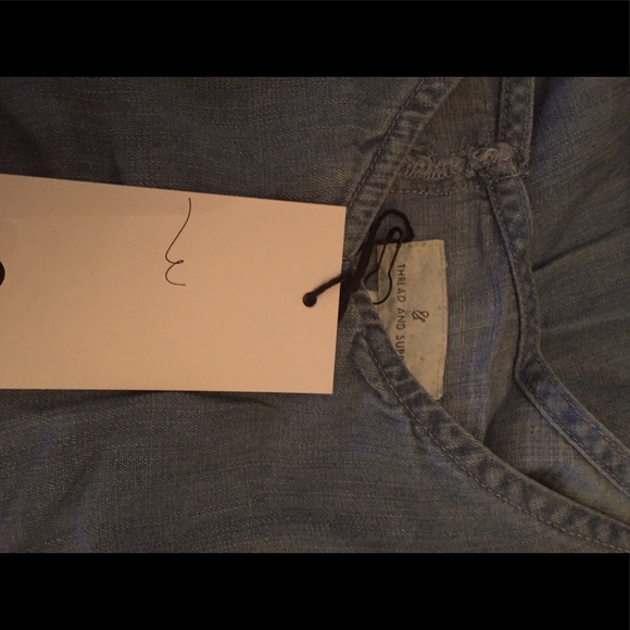 Thread & Supply Chambray spaghetti strap jumpsuit - Picture 2 of 2